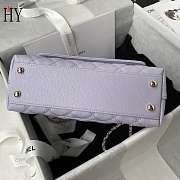 Chanel Coco Handle Flap Bag Lilac Caviar 23cm - 4