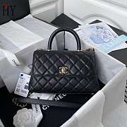 Chanel Coco Handle Flap Bag Black Caviar 23cm - 1