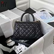 Chanel Coco Handle Flap Bag Black Caviar 23cm - 5