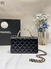 Chanel 24P Pearl Organ Bag Black 18.5*11*6cm - 3