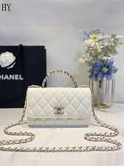 	 Chanel 24P Pearl Organ Bag White 18.5*11*6cm - 1