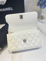 	 Chanel 24P Pearl Organ Bag White 18.5*11*6cm - 3