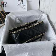 Chanel Crumpled Calfskin Chain all over Flap Black 21*13*6.5cm - 5