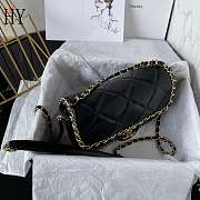 Chanel Crumpled Calfskin Chain all over Flap Black 21*13*6.5cm - 4