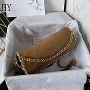 Chanel Crumpled Calfskin Chain all over Flap Beige 21*13*6.5cm - 3