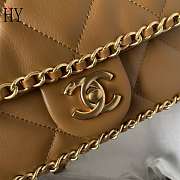 Chanel Crumpled Calfskin Chain all over Flap Beige 21*13*6.5cm - 2