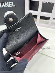 Chanel Classic Card Holder Lambskin Black Silver 11*8.5*3 - 4