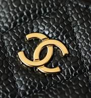 Chanel Classic Card Holder Caviar Black Gold 11x7.5cm - 2