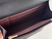 Classic Long Flap Trifold Wallet Caviar Leather 9*16.5*3CM - 2