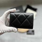 Chanel 19 Flap Card Holder Black Lambskin 11*8.5*3CM - 5