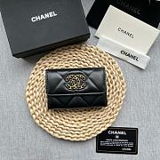 Chanel 19 Flap Card Holder Black Lambskin 11*8.5*3CM - 4