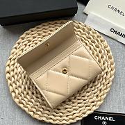 Chanel 19 Flap Card Holder Beige Lambskin 11*8.5*3CM - 3