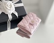 Chanel Classic Card Holder Calfskin Pink Gold 11*8.5*3 - 4