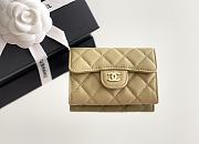 Chanel Classic Card Holder Calfskin Beige Gold 11*8.5*3 - 1