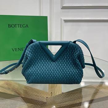 Bottega Veneta Small Point Bag Blue 16*24*8cm