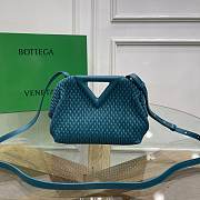 Bottega Veneta Small Point Bag Blue 16*24*8cm - 4