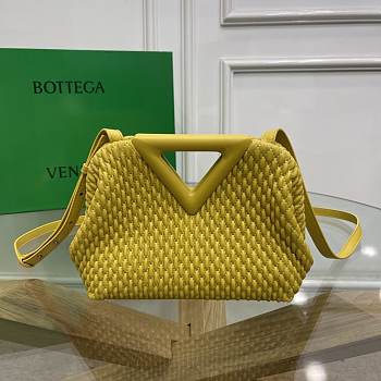 Bottega Veneta Small Point Bag Yellow 16*24*8cm