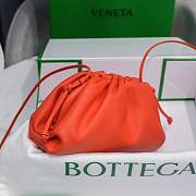 Bottega Veneta Orange The Pouch Clutch 23*13*7cm - 4