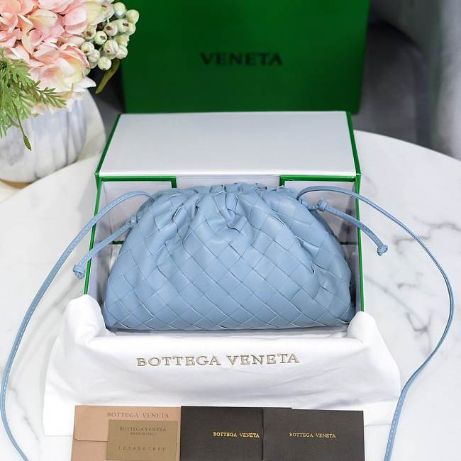 Bottega Veneta Light Blue The Mini Pouch 22×12×7cm - 1