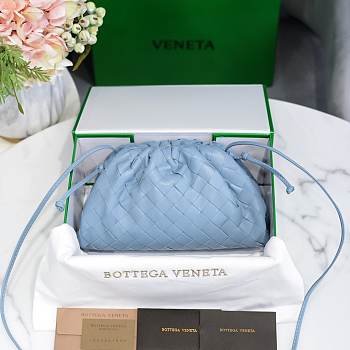 Bottega Veneta Light Blue The Mini Pouch 22×12×7cm