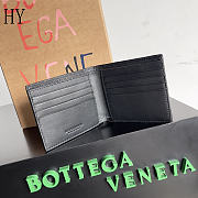 Bottega Veneta Intrecciato Bi-Fold Wallet Black 11*9.5*1cm - 2