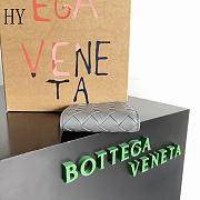 Bottega Veneta Intrecciato Bi-Fold Wallet Grey 11*9.5*1cm - 4