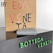 Bottega Veneta Intrecciato Bi-Fold Wallet Grey 11*9.5*1cm - 3