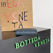 Bottega Veneta Intrecciato Bi-Fold Wallet Blue 11*9.5*1cm - 5