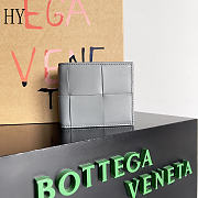 Bottega Veneta Cassette Bi-Fold Wallet Grey 10.5*8.8*2.5 - 1