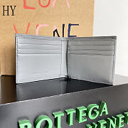 Bottega Veneta Cassette Bi-Fold Wallet Grey 10.5*8.8*2.5 - 2