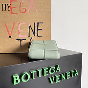 Bottega Veneta Cassette Bi-Fold Wallet New Sauge Silver 10.5*8.8*2.5cm - 4