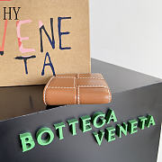 Bottega Veneta Cassette Bi-Fold Wallet Wood 10.5*8.8*2.5cm - 4