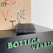 Bottega Veneta Cassette Bi-Fold Wallet Urban Black 10.5*8.8*2.5cm - 5