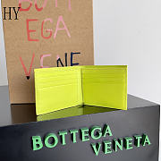 Bottega Veneta Cassette Bi-Fold Wallet Lime 10.5*8.8*2.5cm - 4