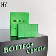 Bottega Veneta Cassette Credit Card Case Green 11x7x0.5cm - 1