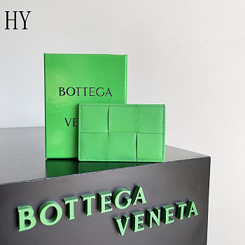 Bottega Veneta Cassette Credit Card Case Green 11x7x0.5cm