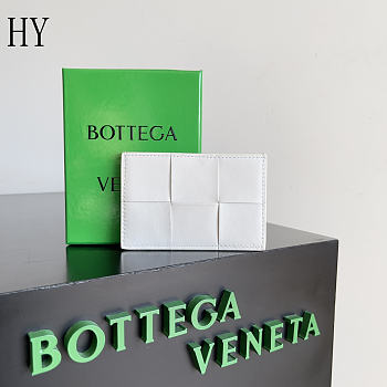 Bottega Veneta Cassette Credit Card Case White 11x7x0.5cm