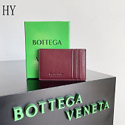 	 Bottega Veneta Cassette Credit Card Case Burgendy 11x7x0.5cm - 5