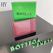 	 Bottega Veneta Cassette Credit Card Case Burgendy 11x7x0.5cm - 4