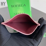 	 Bottega Veneta Cassette Credit Card Case Burgendy 11x7x0.5cm - 3