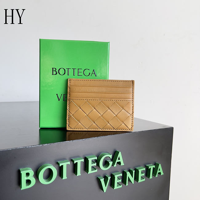 Bottega Veneta Card Holder Beige 10.5 x 8 x 0.5cm - 1