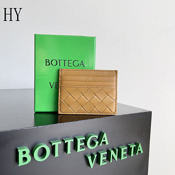 Bottega Veneta Card Holder Beige 10.5 x 8 x 0.5cm