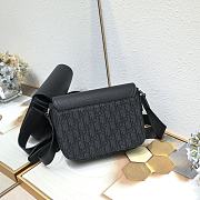 Dior Saddle Bag With Strap Black Oblique 23 x 18 x 6cm - 2