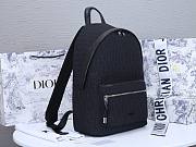 Dior Blue Dior Oblique Canvas Backpack Black 30×40×15cm - 5