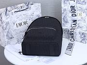 Dior Blue Dior Oblique Canvas Backpack Black 30×40×15cm - 2