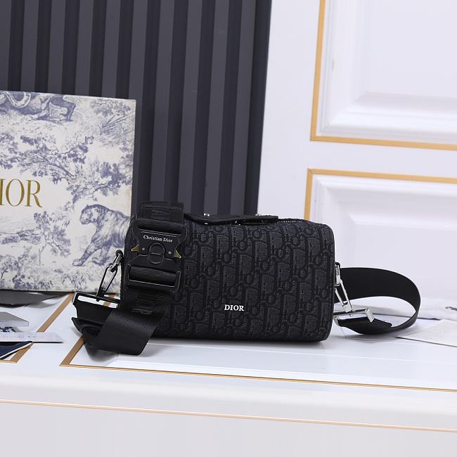 Dior Roller Messenger Bag Black 21.5-11-12.5cm - 1