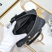 Dior Lingot 26 Bag Black Oblique Jacquard 26 x 16x 14.5cm - 5