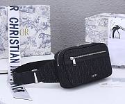 Dior Oblique Jacquard Belt Pouch Black 24×14×5cm - 4