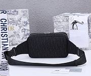 Dior Oblique Jacquard Belt Pouch Black 24×14×5cm - 2