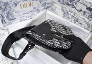 Dior Saddle Pouch Dior Oblique Jacquard 23.5x16x3cm																				 - 3